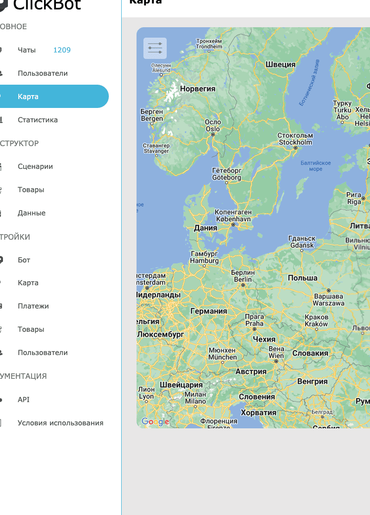 Map Integration on ClickBot